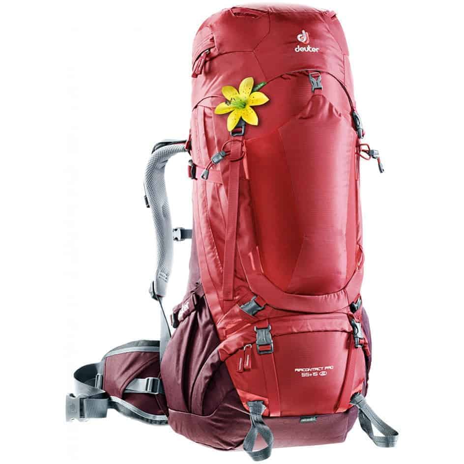 Deuter-Aircontact-55L-Women-Red מוצילה נשים 55+15 ליטר Deuter Aircontact Pro SL – תמונה 1